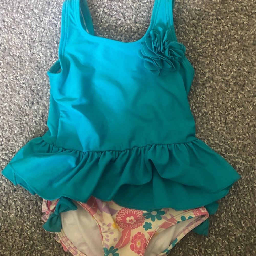 Ruffle Butts two piece swimsuit 6-12 months